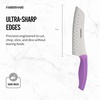image:imageFarberware Precise Slice Bread Knife 8 Inch Maroon UltraSharp Serrated Blade Ergonomic SoftGrip Handle Ideal for Precision Cutting7inch Serrated Santoku