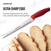 image:imageFarberware Precise Slice Bread Knife 8 Inch Maroon UltraSharp Serrated Blade Ergonomic SoftGrip Handle Ideal for Precision Cutting8inch Bread Knife