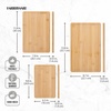 image:imageFarberware Rubberwood Cutting Board Set with Juice Grooved and Finger Grips 3PieceBamboo