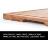 image:imageFarberware Rubberwood Cutting Board Set with Juice Grooved and Finger Grips 3PieceBamboo
