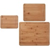 image:imageFarberware Rubberwood Cutting Board Set with Juice Grooved and Finger Grips 3PieceBamboo
