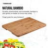 image:imageFarberware Rubberwood Cutting Board Set with Juice Grooved and Finger Grips 3PieceBamboo
