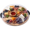 image:imageFARBERWARE BuildaBoard Cutting Board with Lazy Susan Turntable Five Compartments and Clear Locking Lid for Charcuterie Snacks and More AcaciaBlack