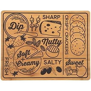 image:imageFarberware 11 x 14 Inch Bamboo Cutting Board Charcuterie Pattern142L x 11W
