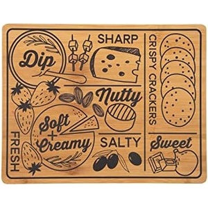 image:imageFarberware 11 x 14 Inch Bamboo Cutting Board Charcuterie Pattern142L x 11W Pack of 6