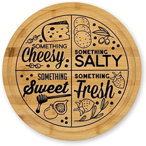 image:imageFarberware 11 x 14 Inch Bamboo Cutting Board Charcuterie PatternCharcuterie