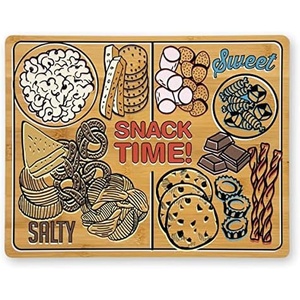 image:imageFarberware 11 x 14 Inch Bamboo Cutting Board Charcuterie PatternSnack Time