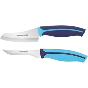 image:imageFarberware Precise Slice Bread Knife 8 Inch Maroon UltraSharp Serrated Blade Ergonomic SoftGrip Handle Ideal for Precision Cutting2Piece Parer Knife Set