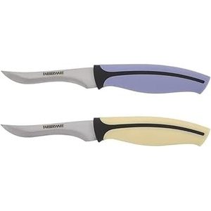 image:imageFarberware Precise Slice Bread Knife 8 Inch Maroon UltraSharp Serrated Blade Ergonomic SoftGrip Handle Ideal for Precision Cutting2Piece Paring Knife Set