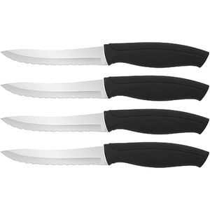 image:imageFarberware Precise Slice Bread Knife 8 Inch Maroon UltraSharp Serrated Blade Ergonomic SoftGrip Handle Ideal for Precision Cutting4Piece Steak Knife Set