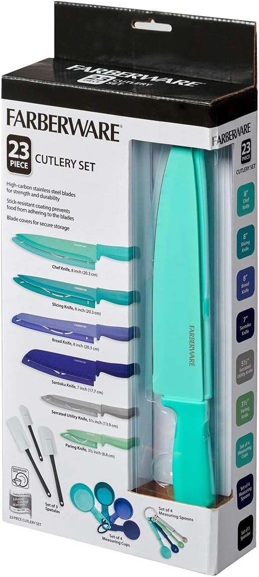 image:imageFarberware  5272030 Farberware Resin Cutlery Set Assorted Pastel Cool 12pieceMulticolor Cool