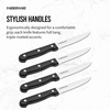 image:imageFarberware 4Piece FullTang Triple Rivet Never Needs Sharpening Stainless Steel Steak Knife Set Black13 Pack of 12