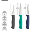 image:imageFarberware Paring Knife Set 3Piece BlueBlue