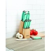 image:imageFarberware Soft Grip Cutlery Knife Block Set 14Piece Aqua and Gray
