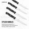 image:imageFarberware Stamped Triple Rivet High Carbon Stainless Steel Steak Knife Set 4Piece Black
