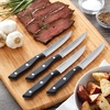 image:imageFarberware Stamped Triple Rivet Steak Knife Set  Black Set of 44