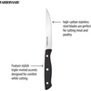 image:imageFarberware Steak Knife Set of 8 45Inch Stainless Steel BladesBlack