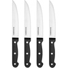 image:imageFarberware 4Piece FullTang Triple Rivet Never Needs Sharpening Stainless Steel Steak Knife Set Black13 Pack of 12