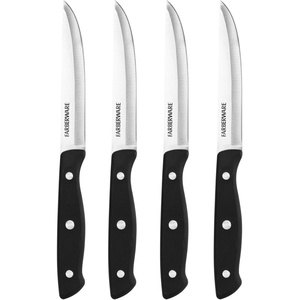 image:imageFarberware Stamped Triple Rivet Steak Knife Set  Black Set of 4