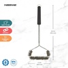 image:imageFarberware BBQ Stainless Steel Spiral Grill Brush Woven Stainless Steel Bristles Includes Storage Ring Pack of 322Inch