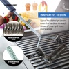 image:imageFarberware BBQ Stainless Steel Spiral Grill Brush Woven Stainless Steel Bristles Includes Storage Ring Pack of 322Inch