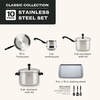 image:imageFarberware Classic Series Double Boiler and Saucepan with Lid 2 QtCookware Set 10 Piece