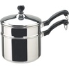 image:imageFarberware Classic Stainless Steel Double Boiler amp Sauce Pan with Lids 2 Quart 1 QuartDouble Boiler  PanSaucepan  1 Quart
