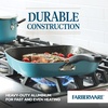 image:imageFarberware Cookstart DiamondMax Nonstick Square Deep Grill PanGriddle Dishwasher Safe 11 Inch  AquaAqua