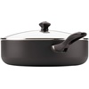image:imageFarberware Dishwasher Safe Nonstick Jumbo CookerSaute Pan with Helper Handle  6 Quart Black amp Glide Nonstick Sauce PanSaucepan with Straining and Lid 3 Quart Black