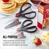 image:imageFarberware EdgeKeeper Kitchen Shears Set 2Piece SelfSharpeningBlackRed