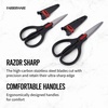 image:imageFarberware EdgeKeeper Kitchen Shears Set 2Piece SelfSharpeningBlackRed