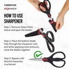 image:imageFarberware EdgeKeeper Kitchen Shears Set 2Piece SelfSharpeningBlackRed