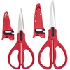 image:imageFarberware EdgeKeeper Kitchen Shears Set 2Piece SelfSharpeningRedBlack