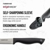 image:imageFarberware EdgeKeeper Santoko Knife 7inch Santoku Stainless SteelBlackGray