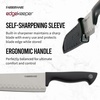 image:imageFarberware EdgeKeeper Santoko Knife 7inch Santoku Stainless SteelBlackGray