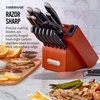 image:imageFarberware Edgekeeper Professional 15piece Forged Triple Riveted Knife Block Set with Builtin Edgekeeper BlackBlack