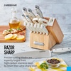 image:imageFarberware Edgekeeper Professional 15piece Forged Triple Riveted Knife Block Set with Builtin Edgekeeper BlackWhite