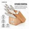 image:imageFarberware Edgekeeper Professional 15piece Forged Triple Riveted Knife Block Set with Builtin Edgekeeper BlackWhite