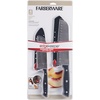 image:imageFarberware Edgekeeper SelfSharpening Triple Riveted Santoku Knife Set 4Piece BlackSantoku Knife Set