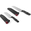 image:imageFarberware Edgekeeper SelfSharpening Triple Riveted Santoku Knife Set 4Piece BlackSantoku Knife Set