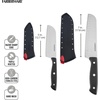 image:imageFarberware Edgekeeper SelfSharpening Triple Riveted Santoku Knife Set 4Piece BlackSantoku Knife Set