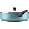 image:imageFarberware Promotional Cookware Aluminum Nonstick Covered Stockpot 105Quart Champagne Silver amp Dishwasher Safe Nonstick Jumbo CookerSaute Pan with Helper Handle  6 Quart Blue