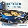 image:imageFarberware Style Nonstick Cookware Deep Round Grill PanGriddle Dishwasher Safe 1125 Inch  BlueBlue