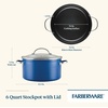 image:imageFarberware Style Nonstick Cookware Stockpot 6 Quart Blue