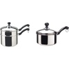 image:imageFarberware Classic Stainless Steel Double Boiler amp Sauce Pan with Lids 2 Quart 1 QuartDouble Boiler  PanSaucepan  1 Quart