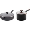 image:imageFarberware Dishwasher Safe Nonstick Jumbo CookerSaute Pan with Helper Handle  6 Quart Black amp Glide Nonstick Sauce PanSaucepan with Straining and Lid 3 Quart Black