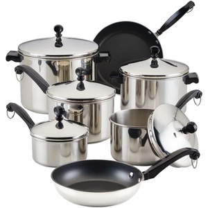 image:imageFarberware Classic Series Double Boiler and Saucepan with Lid 2 QtCookware Set 15 Piece