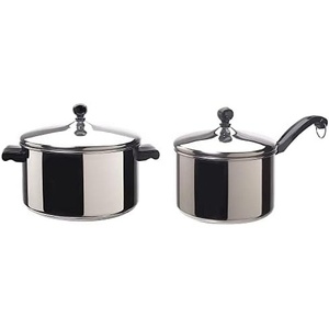 image:imageFarberware Classic Stainless Steel 6Quart Stockpot with Lid  3 Quart Saucepan