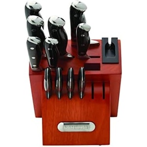 image:imageFarberware Edgekeeper Professional 15piece Forged Triple Riveted Knife Block Set with Builtin Edgekeeper BlackBlack