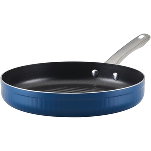 image:imageFarberware Style Nonstick Cookware Deep Round Grill PanGriddle Dishwasher Safe 1125 Inch  BlueBlue
